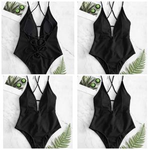 Zaful Black One Piece Swimsuit